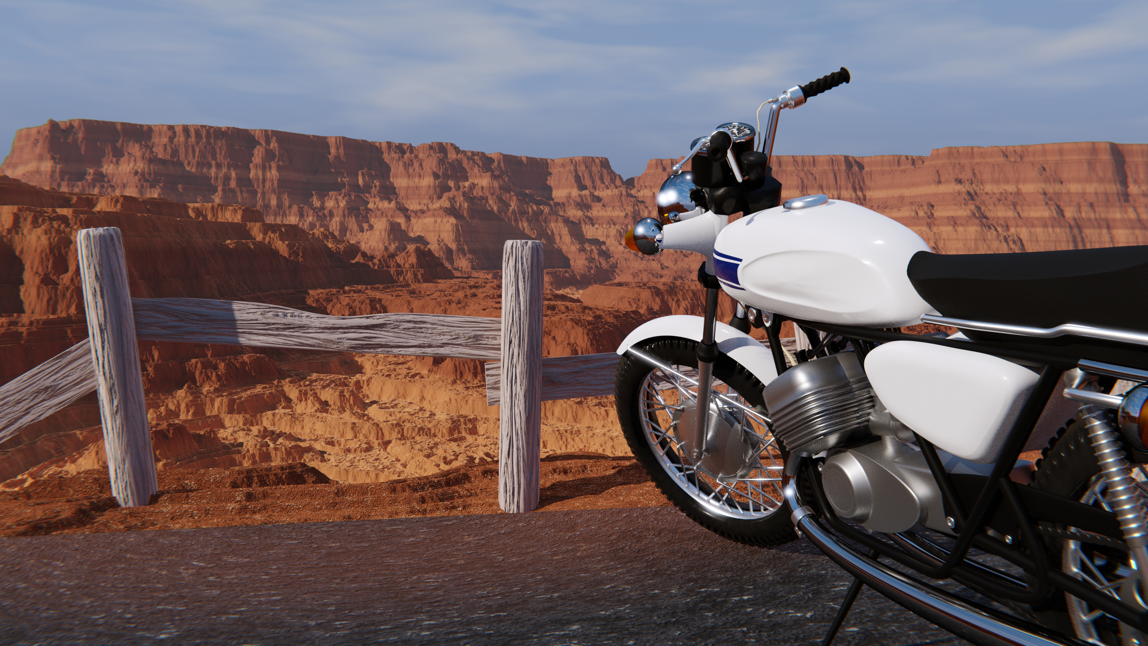 A bike at a canyon